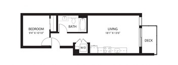 Vela Apartments B1 Open Floor Plan