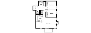 Collins Circle Apartments 2D Floor Plan - B1