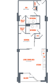Legacy West End Apartments B1a Floor Plan