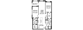 Avenue64 Luxury Apartments in O'Fallon, Missouri B1a Floor Plan