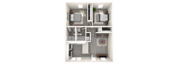 SITE Scottsdale Apartments B2 3D Floor Plan