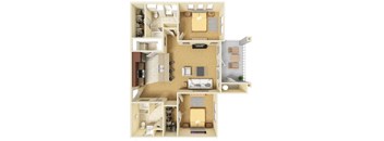 Landmark Conservancy Apartments B2 Floor Plan