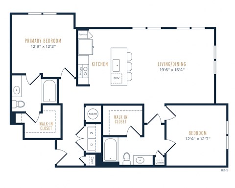 Allora Cinco Ranch Apartments B2 2D Floor Plan