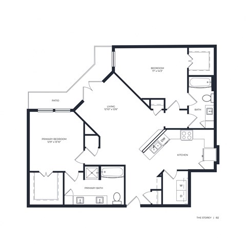 The Storey Apartment Homes B2 2D Floor Plan
