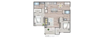 Aspire at Live Oak Apartments Hope Floor Plan