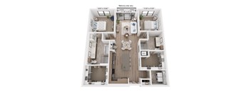 The Raleigh at Sloan's Lake Apartments in Denver, Colorado Two Bedroom Floor Plan