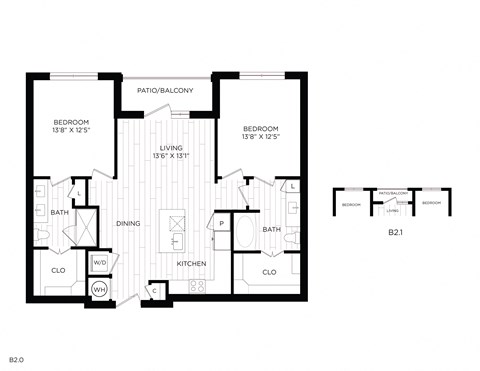 Aura 3Twenty Apartments B2 2D Floor Plan