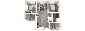 Park on First B2.3 3D Floor Plan