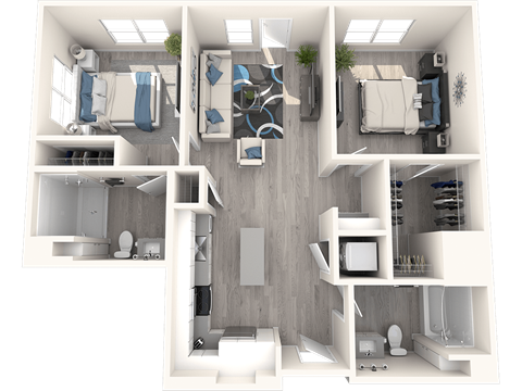 Park on First B2.3 3D Floor Plan