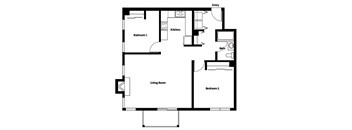 Collins Circle Apartments 2D Floor Plan - B2