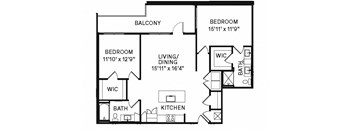 Avenue64 Luxury Apartments in O'Fallon, Missouri B2 Floor Plan