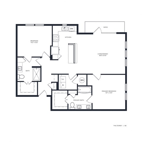 The Storey Apartment Homes B3 2D Floor Plan