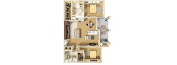 Landmark Conservancy Apartments B3 Floor Plan