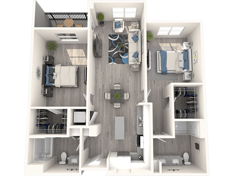 Park on First B3m 3D Floor Plan