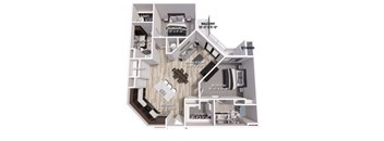 A diagram of a house layout with labeled rooms.
