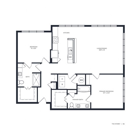 The Storey Apartment Homes B4 2D Floor Plan