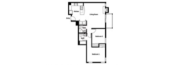 Collins Circle Apartments 2D Floor Plan - B4