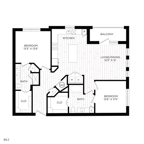 Aura 3Twenty Apartments B5.2 2D Floor Plan