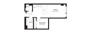 Vela Apartments B5 Open Floor Plan