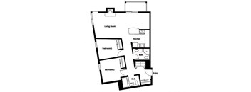 Collins Circle Apartments 2D Floor Plan - B5