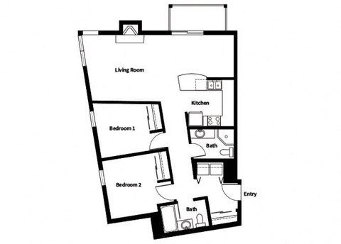 Collins Circle Apartments 2D Floor Plan - B5
