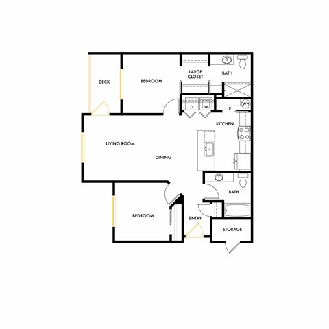A black and white image of the floor plan