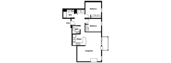 Collins Circle Apartments 2D Floor Plan - B6