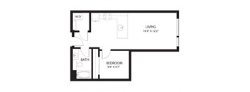 Vela Apartments B6 Open Floor Plan