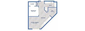 owl apartments 2d floor plan one bed