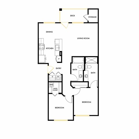 A black and white image of the floor plan