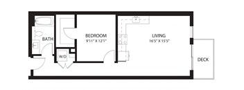 Vela Apartments B7 Open Floor Plan