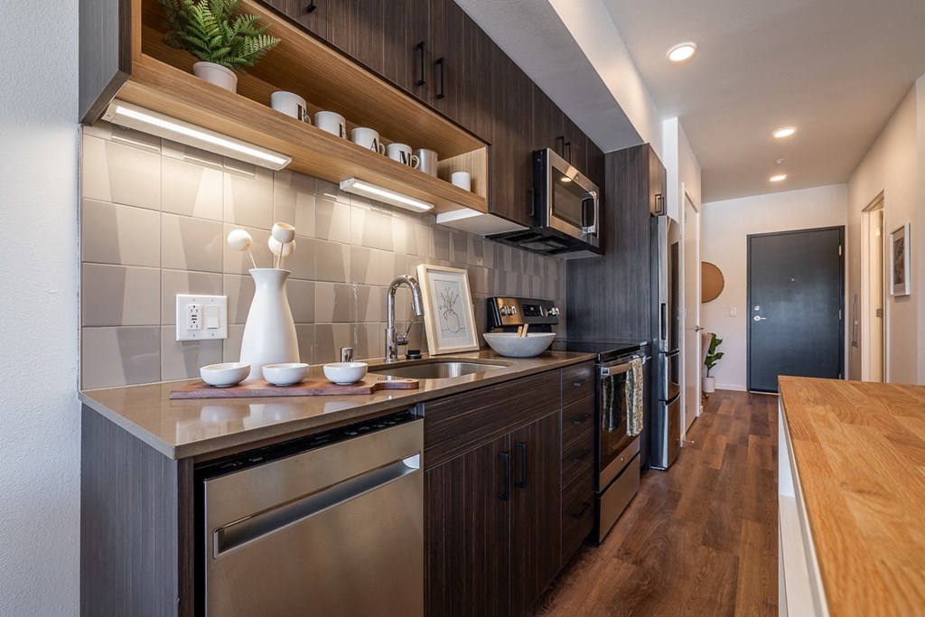 BEAM Apartments Model Kitchen