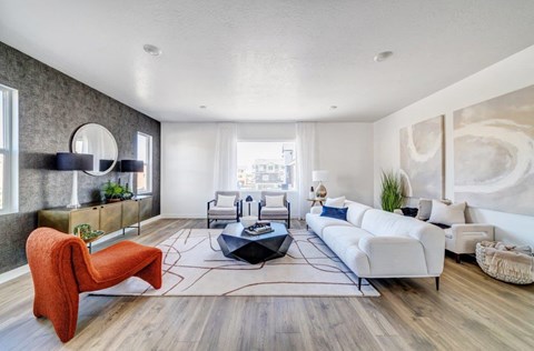 BLVD 120 Townhomes in Pleasant Grove, Utah Model Living Room