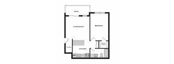 BRIX Apartments 1x1 Floor Plan