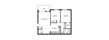 BRIX Apartments 2x1 Floor Plan
