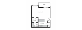BRIX Apartments Studio Floor Plan