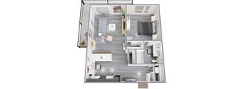B 1Bed 1Bath Floor Plan at Rendezvous Urban Flats, Arizona