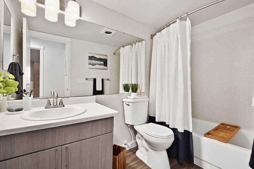 The Lakehouse Apartments Model Bathroom