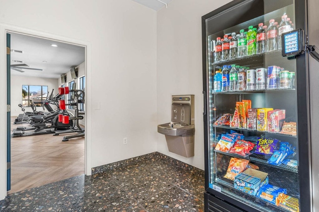 Bayside Apartments in Phoenix, Arizona Water Fountain and Vending Machine