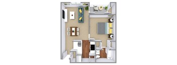 Bayview Apartment Homes 1 Bed 1 Bath A Floor Plan