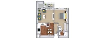 Bayview Apartment Homes 1 Bed 1 Bath B Floor Plan