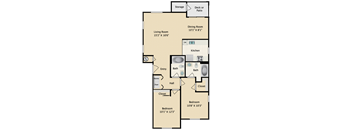 Little Tuscany Apartments Bella Two Bedroom Floor Plan