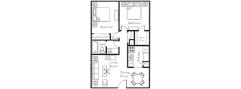 Biltmore on the Lake in Phoenix, Arizona 2x1 A Floor Plan