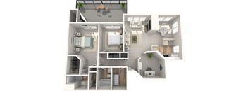 Keelers Corner Birch D 3D Floor Plan