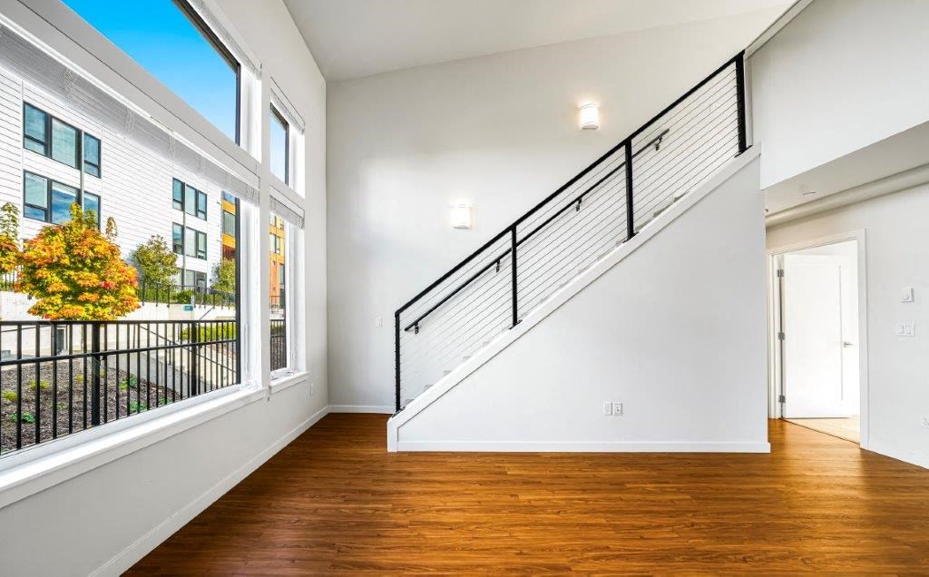 Blis Apartments Living Room and Stairs