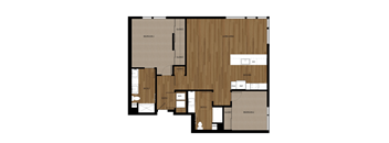 Blis Apartments in Bainbridge, Washington Two Bedroom Floor Plan
