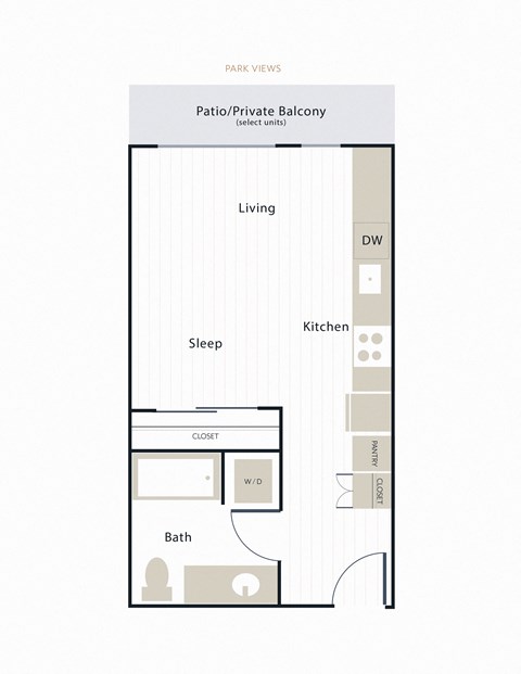Boardwalk Apartments A6 Floor Plan