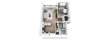 Boathouse Apartments 1x1 G Floor Plan