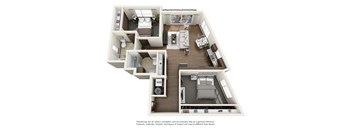 Boathouse Apartments 2 Bedroom D Floor Plan