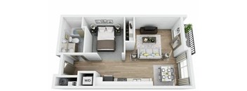 Boathouse Apartments in Portland, Oregon Studio Floor Plan